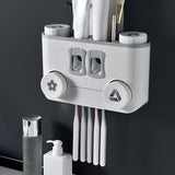 Maxbell Toothbrush Dispenser and Toothbrush Holder Set for Toilet Bathroom Home Gray