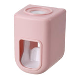 Maxbell Wall Mounted Toothpaste Dispenser Automatic Bathroom Accessories for Home Pink