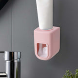 Maxbell Wall Mounted Toothpaste Dispenser Automatic Bathroom Accessories for Home Pink