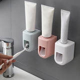 Maxbell Wall Mounted Toothpaste Dispenser Automatic Bathroom Accessories for Home Pink