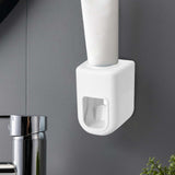 Maxbell Wall Mounted Toothpaste Dispenser Automatic Bathroom Accessories for Home White