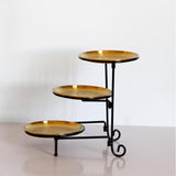 Maxbell Cupcake Stand Metal Rack 3 Tiered Serving Tray for Buffet Christmas Wedding