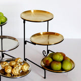 Maxbell Cupcake Stand Metal Rack 3 Tiered Serving Tray for Buffet Christmas Wedding