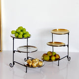 Maxbell Cupcake Stand Metal Rack 3 Tiered Serving Tray for Buffet Christmas Wedding