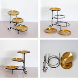 Maxbell Cupcake Stand Metal Rack 3 Tiered Serving Tray for Buffet Christmas Wedding