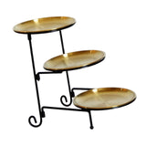 Maxbell Cupcake Stand Metal Rack 3 Tiered Serving Tray for Buffet Christmas Wedding