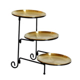 Maxbell Cupcake Stand Metal Rack 3 Tiered Serving Tray for Buffet Christmas Wedding