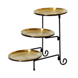 Maxbell Cupcake Stand Metal Rack 3 Tiered Serving Tray for Buffet Christmas Wedding
