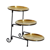 Maxbell Cupcake Stand Metal Rack 3 Tiered Serving Tray for Buffet Christmas Wedding