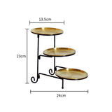 Maxbell Cupcake Stand Metal Rack 3 Tiered Serving Tray for Buffet Christmas Wedding