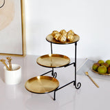Maxbell Cupcake Stand Metal Rack 3 Tiered Serving Tray for Buffet Christmas Wedding