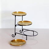 Maxbell Cupcake Stand Metal Rack 3 Tiered Serving Tray for Buffet Christmas Wedding