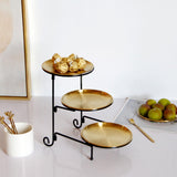 Maxbell Cupcake Stand Metal Rack 3 Tiered Serving Tray for Buffet Christmas Wedding