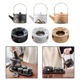 Maxbell 350ml Ceramic Teapot with Handle Household for Loose Tea Women Gift Home Black