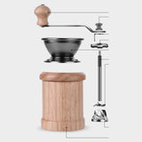 Maxbell Manual Coffee Grinders Adjustable Easy to Settings for Home Pepper Espresso Beech Large