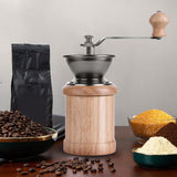 Maxbell Manual Coffee Grinders Adjustable Easy to Settings for Home Pepper Espresso Beech Large