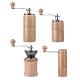 Maxbell Manual Coffee Grinders Adjustable Easy to Settings for Home Pepper Espresso Beech Large
