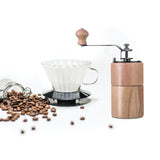 Maxbell Manual Coffee Grinders Adjustable Easy to Settings for Home Pepper Espresso Beech Large