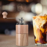 Maxbell Manual Coffee Grinders Adjustable Easy to Settings for Home Pepper Espresso Beech Large