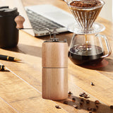 Maxbell Manual Coffee Grinders Adjustable Easy to Settings for Home Pepper Espresso Oak Material