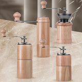 Maxbell Manual Coffee Grinders Adjustable Easy to Settings for Home Pepper Espresso Oak Material