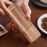 Maxbell Manual Coffee Grinders Adjustable Easy to Settings for Home Pepper Espresso Oak Material