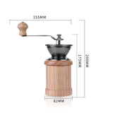 Maxbell Manual Coffee Grinders Adjustable Easy to Settings for Home Pepper Espresso Oak Material