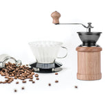 Maxbell Manual Coffee Grinders Adjustable Easy to Settings for Home Pepper Espresso Oak Material