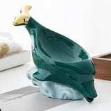 Maxbell Animals Shaped Soap Dish Holder Soap Box Soap Holder for Countertop Toilet Green