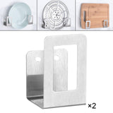Maxbell 2x Multipurpose Drying Stands for Pantry Chopping Board Silver Hole Mount