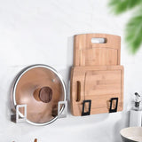 Maxbell 2x Multipurpose Drying Stands for Pantry Chopping Board Silver No Hole Mount