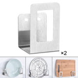 Maxbell 2x Multipurpose Drying Stands for Pantry Chopping Board Silver No Hole Mount