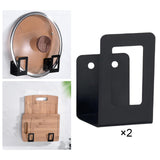 Maxbell 2x Multipurpose Drying Stands for Pantry Chopping Board Black No Hole Mount