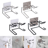 Maxbell Hair Dryer Holder Bathroom Storage Box Shelf Hanging Rack for Straightener Silver Style A