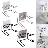 Maxbell Hair Dryer Holder Bathroom Storage Box Shelf Hanging Rack for Straightener Silver Style A