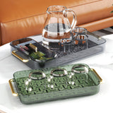 Maxbell Drainage Drain Tray with Handles Non Slip for Party Table Living Room Blue