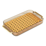 Maxbell Drainage Drain Tray with Handles Non Slip for Party Table Living Room Orange