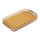 Maxbell Drainage Drain Tray with Handles Non Slip for Party Table Living Room Orange