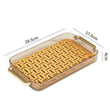 Maxbell Drainage Drain Tray with Handles Non Slip for Party Table Living Room Orange