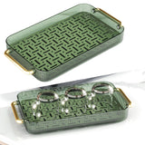 Maxbell Drainage Drain Tray with Handles Non Slip for Party Table Living Room Green