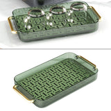 Maxbell Drainage Drain Tray with Handles Non Slip for Party Table Living Room Green