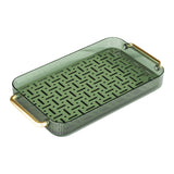Maxbell Drainage Drain Tray with Handles Non Slip for Party Table Living Room Green