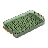 Maxbell Drainage Drain Tray with Handles Non Slip for Party Table Living Room Green