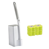 Maxbell Disposable Toilet Brush Cleaning Kit Cleaning System for Hotel Household with 10 lemons