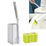 Maxbell Disposable Toilet Brush Cleaning Kit Cleaning System for Hotel Household with 10 lemons