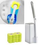 Maxbell Disposable Toilet Brush Cleaning Kit Cleaning System for Hotel Household with 10 lemons