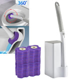 Maxbell Disposable Toilet Brush Cleaning Kit Cleaning System for Hotel Household 20 lavenders
