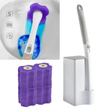 Maxbell Disposable Toilet Brush Cleaning Kit Cleaning System for Hotel Household 20 lavenders
