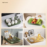 Maxbell Serving Tray Cosmetic Organizer Vanity Tray for Dining Room Restaurant Green