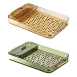 Maxbell Serving Tray Cosmetic Organizer Vanity Tray for Dining Room Restaurant Green